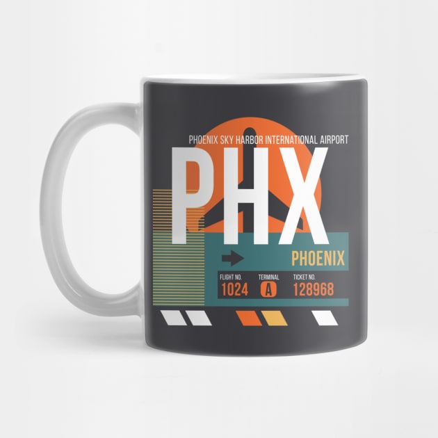 Phoenix (PHX) Airport Code Baggage Tag A by SLAG_Creative